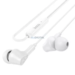   Căști de sârmă HOCO cu microfon cu mufă de 3,5 mm M102 alb