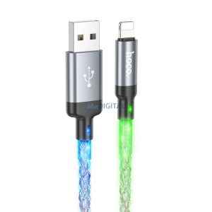 Hoco U112 Cablu USB-A - Lightning 2.4A 1m - gri