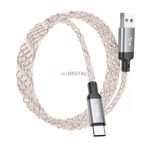 HOCO cablu USB-A - C tip 3A 3A U112 1 m gri