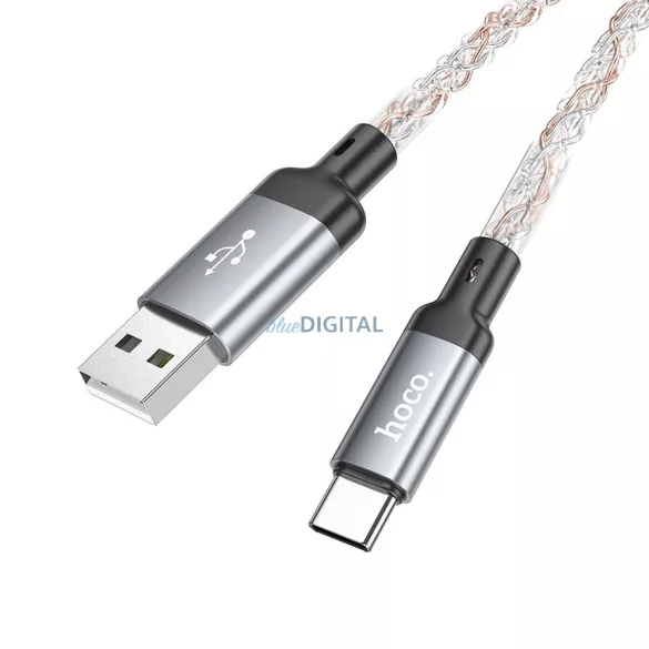 HOCO cablu USB-A - C tip 3A 3A U112 1 m gri