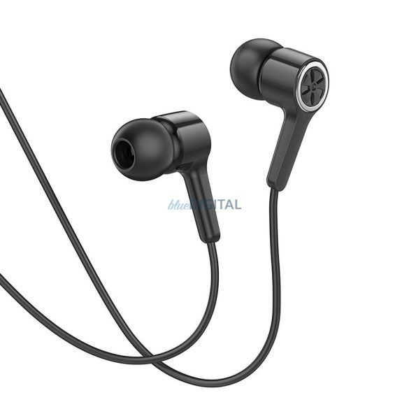 Căști cu fir Hoco M104 cu mufă de 3,5 mm și microfon - negru