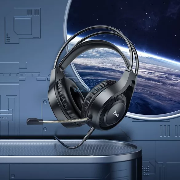 Căști cu fir HOCO cu microfon jack de 3,5 mm W106 negru