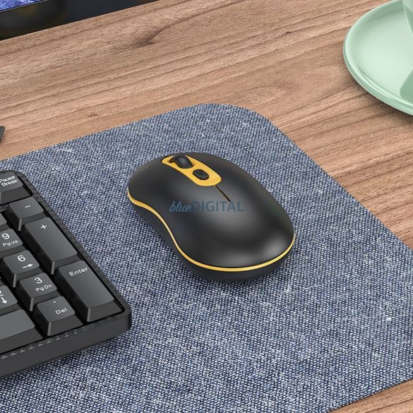 Mouse fără fir HOCO 2,4G DPI 1600 Platinium GM21 negru