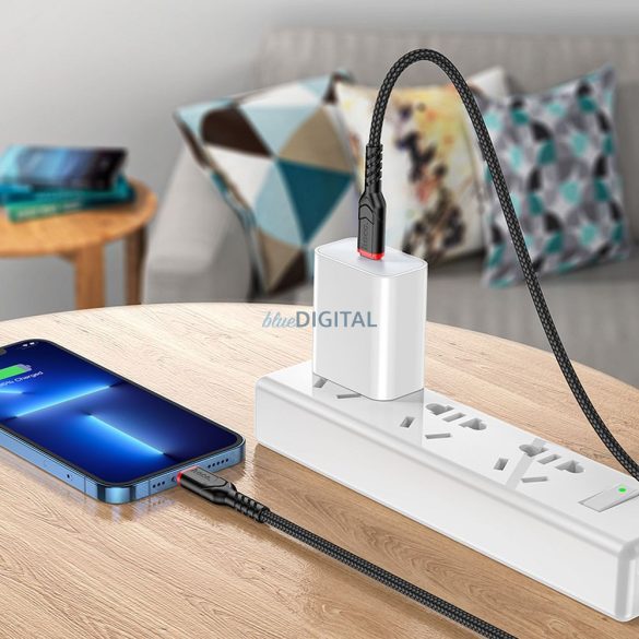 Cablu HOCO tip C la iPhone Lightning 8-pini PD 20W VICTORY X59 1m negru