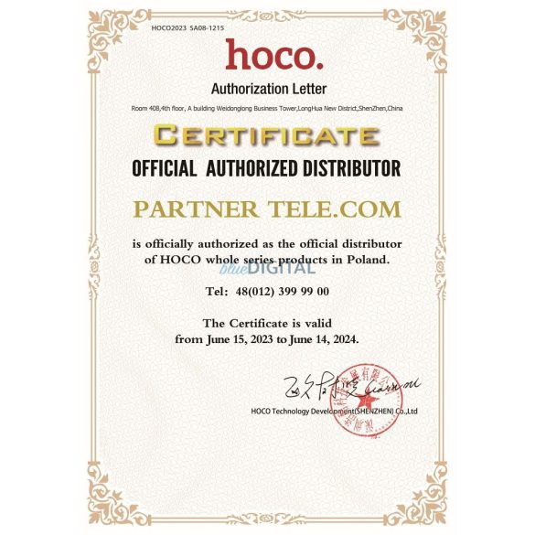 Încărcător auto HOCO 2x tip C + cablu tip C la iPhone Lightning 8-pini 40W Z48 albastru safir