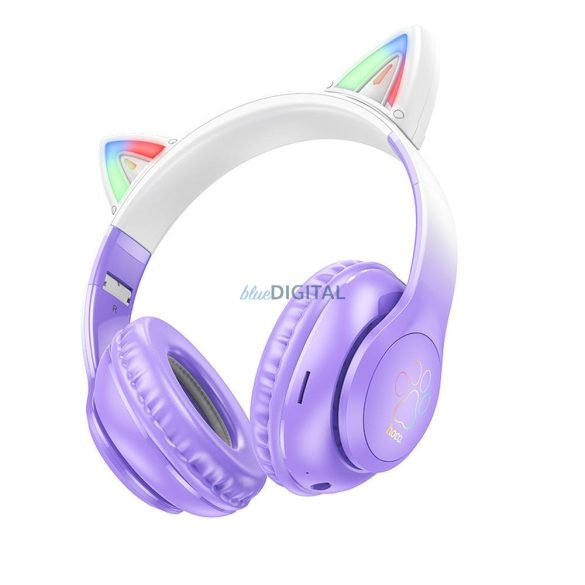 Căști HOCO bluetooth W42 Cat Ear violet grape