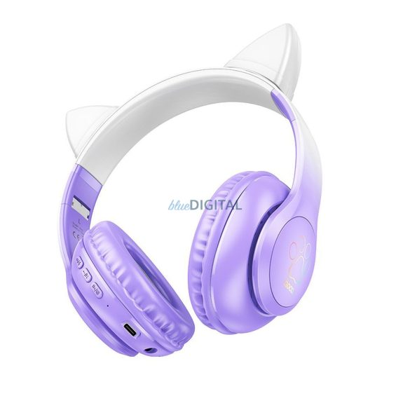 Căști HOCO bluetooth W42 Cat Ear violet grape
