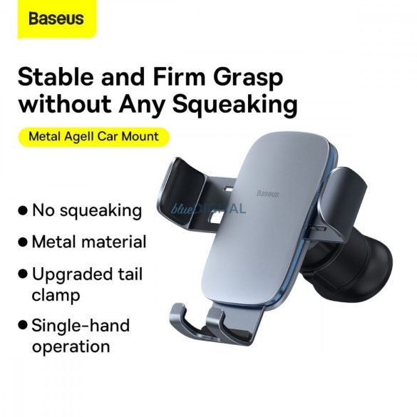 Suport auto BASEUS Metal Age II Gravity Car Mount Gri închis SUJS000013