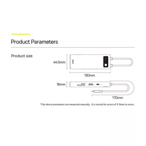 BASEUS HUB Multifuncțional 8in1 de tip C la 3x USB3.0 / PD / HDMI / VGA / SD/TF gri WKWG040113/BS-OH045