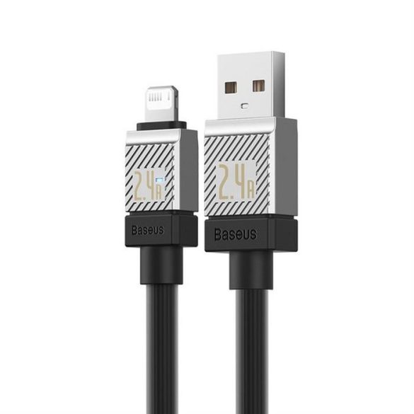 Cablu BASEUS USB la Apple Lightning 8-pini CoolPlay 2,4A 2m negru CAKW000501