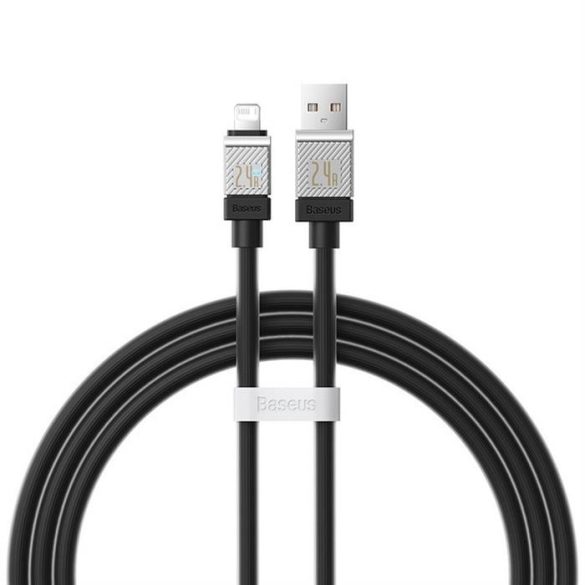 Cablu BASEUS USB la Apple Lightning 8-pini CoolPlay 2,4A 2m negru CAKW000501