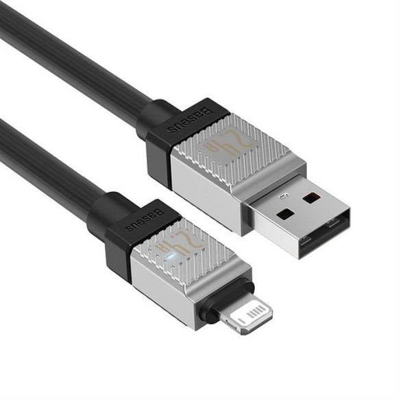 Cablu BASEUS USB la Apple Lightning 8-pini CoolPlay 2,4A 2m negru CAKW000501