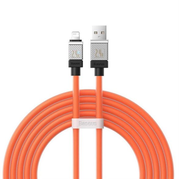 Cablu BASEUS USB la Apple Lightning 8-pini CoolPlay 2,4A 2m portocaliu CAKW000507