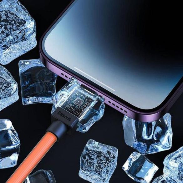 Cablu BASEUS USB la Apple Lightning 8-pini CoolPlay 2,4A 2m portocaliu CAKW000507