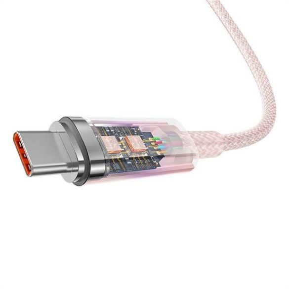 Cablu BASEUS Tip C la Tip C Explorer Încărcare rapidă 100W 1m roz bebeluș P10319703411-00 / CB000043