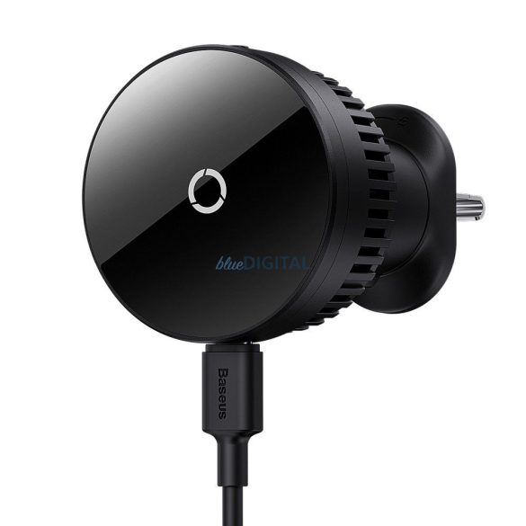 Suport auto BASEUS cu încărcare wireless pentru aerisire compatibil cu MagSafe 15W MagPro negru