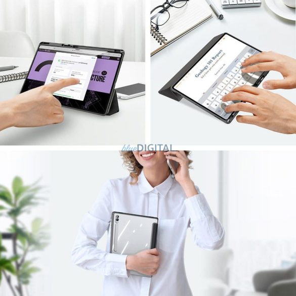 Dux Ducis Toby carcasă de carte cu suport pentru stilou Samsung Galaxy Tab S8 Ultra/S9 Ultra/S10 Ultra - negru