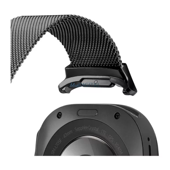 DUX DUCIS curea MILANESE oțel inoxidabil magnetic 47 mm negru