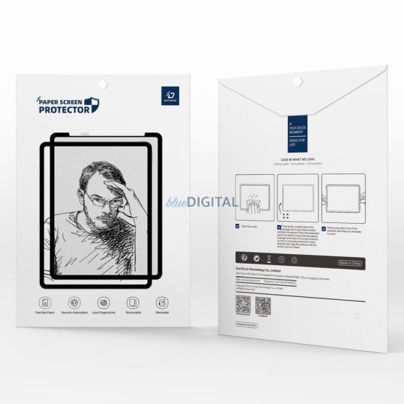 Folie reutilizabilă Dux Ducis Naad cu aspect de hârtie pentru iPad Air 11 (2024)