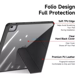   Dux Ducis Magi husă pentru cărți cu suport pentru stilou iPad Air 13 (2024) - negru
