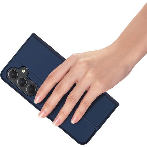 DUX DUCIS Skin Pro - Husă din piele netedă pentru Samsung Galaxy A35 albastru