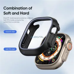   DUX DUCIS Bamo - Hard PC + Silicon moale Apple Watch Ultra/Ultra 2 49mm Husă miezul nopții/gri