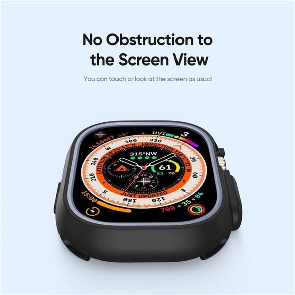 DUX DUCIS Bamo - Hard PC + Silicon moale Apple Watch Ultra/Ultra 2 49mm Husă miezul nopții/gri
