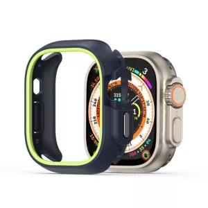 DUX DUCIS Bamo - Hard PC + silicon moale Apple Watch Ultra/Ultra 2 49mm Husă miezul nopții/verde