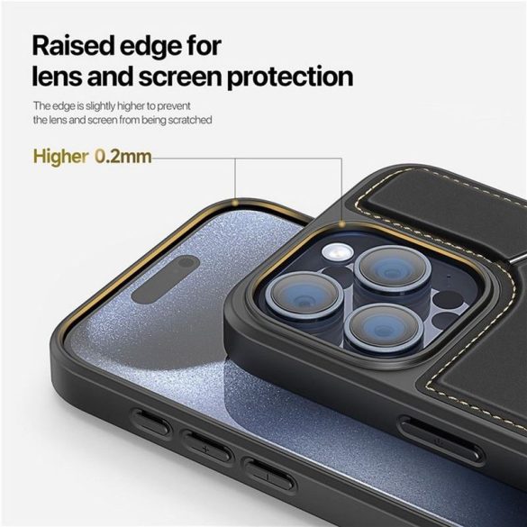 DUX DUCIS Rafi II Mag - Husa din spate cu suport compatibil cu MagSafe pentru iPhone 15 Pro