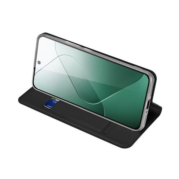 DUX DUCIS Skin Pro - Husă din piele netedă pentru Xiaomi 14 neagră