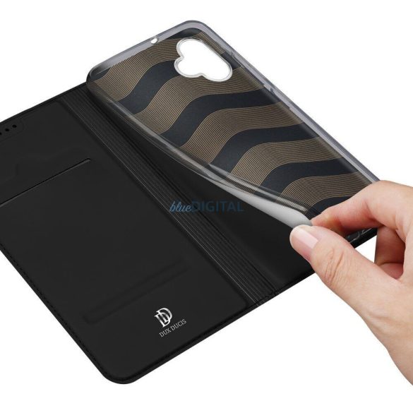 DUX DUCIS Skin Pro - Husă din piele netedă pentru Samsung Galaxy A05 neagră