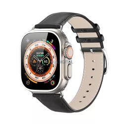   DUX DUCIS YS - curea din piele pentru Apple Watch 38/40/41mm neagra