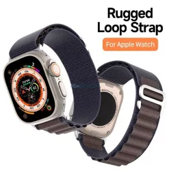   DUX DUCIS GS - curea din nailon țesut pentru Apple Watch 42/44/45/49 mm indigo