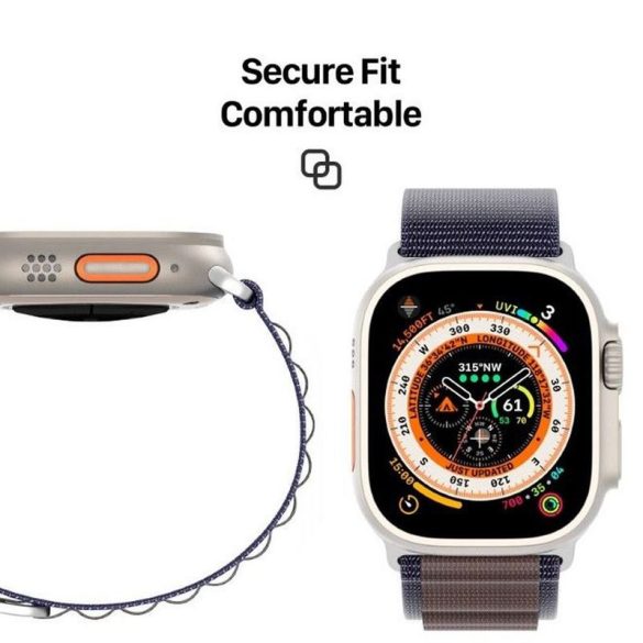 DUX DUCIS GS - curea din nailon țesut pentru Apple Watch 42/44/45/49 mm indigo