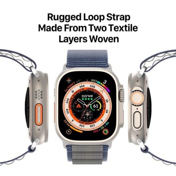 DUX DUCIS GS - curea din nylon țesut pentru Apple Watch 42/44/45/49mm albastru