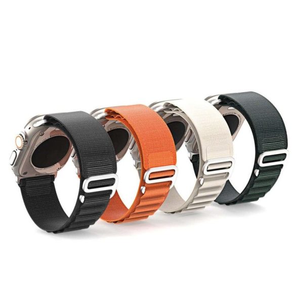 DUX DUCIS GS - curea din nailon țesut pentru Apple Watch 42/44/45/49mm oliv