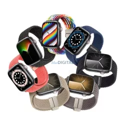   DUX DUCIS Mixture Pro - curea extensibilă împletită pentru Apple Watch 38/40/41mm guava