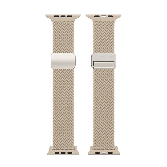 DUX DUCIS Mixture Pro - curea împletită extensibilă pentru Apple Watch 38/40/41mm bej
