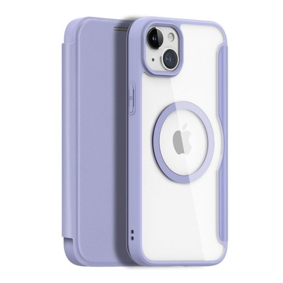 DUX DUCIS Skin X Pro - Husă Folio compatibilă cu MagSafe pentru Apple iPhone 15 Plus violet