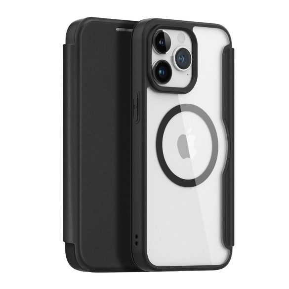 DUX DUCIS Skin X Pro -HusăFolio compatibilă cu MagSafe pentru Apple iPhone 15 Pro Max negru