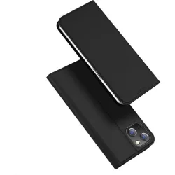   HUSĂ! - DUX DUCIS Skin Pro - Husă din piele netedă pentru Apple iPhone 15 Plus neagră