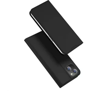 HUSĂ! - DUX DUCIS Skin Pro - Husă din piele netedă pentru Apple iPhone 15 Plus neagră
