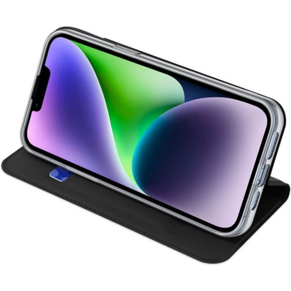 DUX DUCIS Skin Pro - Husă din piele netedă pentru Apple iPhone 15 Plus neagră
