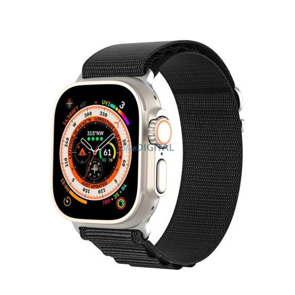 DUX DUCIS GS - curea din nylon țesut pentru Apple Watch 42/44/45/49mm negru