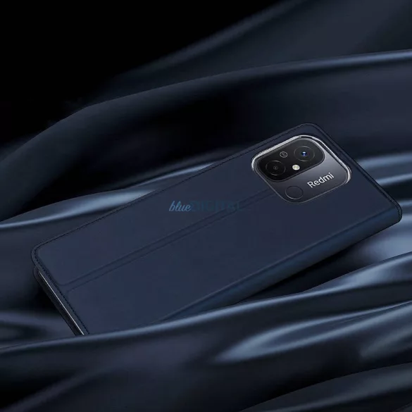HUSĂ! - DUX DUCIS Skin Pro - Husă din piele netedă pentru Redmi 12C albastru
