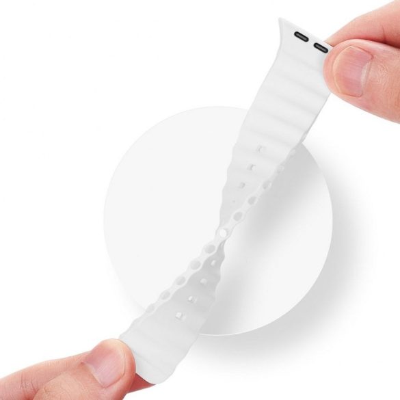 DUX DUCIS Ocean Wave - curea sport din silicon pentru Apple Watch 38/40/41mm alb