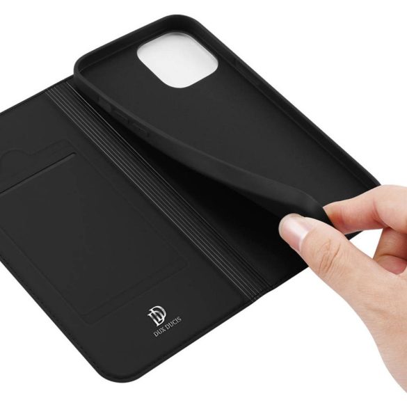 DUX DUCIS Skin Pro - Husă din piele netedă pentru Apple iPhone 13/14 negru