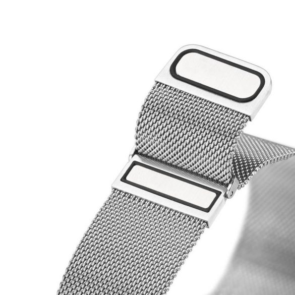 DUX DUCIS Milanese - curea magnetică din oțel inoxidabil pentru Apple Watch 38/40/41mm argintiu