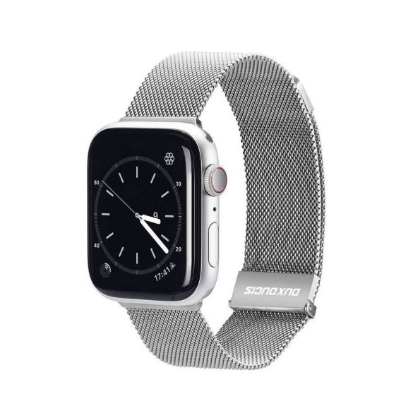 DUX DUCIS Milanese - curea magnetică din oțel inoxidabil pentru Apple Watch 42/44/45mm argintiu