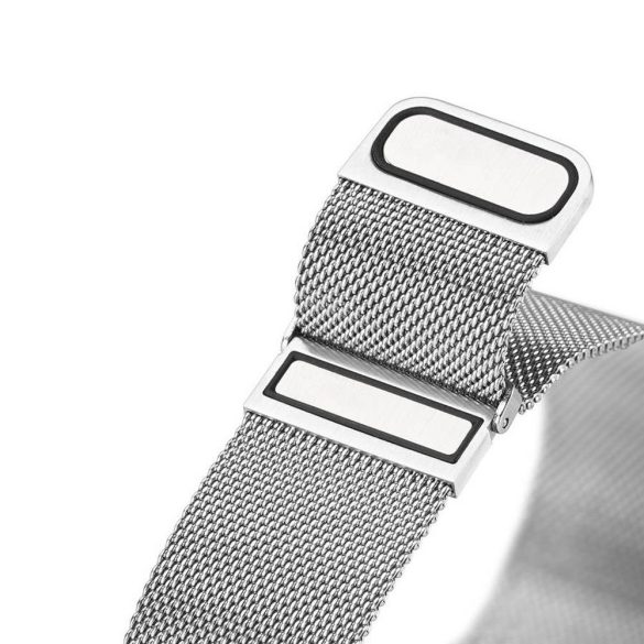 DUX DUCIS Milanese - curea magnetică din oțel inoxidabil pentru Apple Watch 42/44/45mm argintiu
